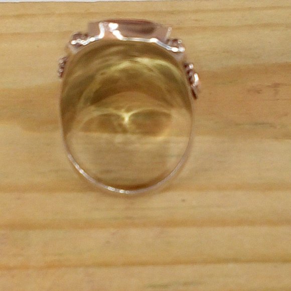 Sterling Silver Turquoise and Red Coral Ring: Size (10). Unisex. New - Picture 5 of 12